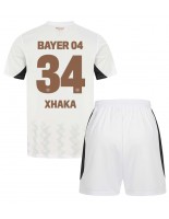 Bayer Leverkusen Granit Xhaka #34 Vieraspaita Lasten 2024-25 Lyhythihainen (+ shortsit)